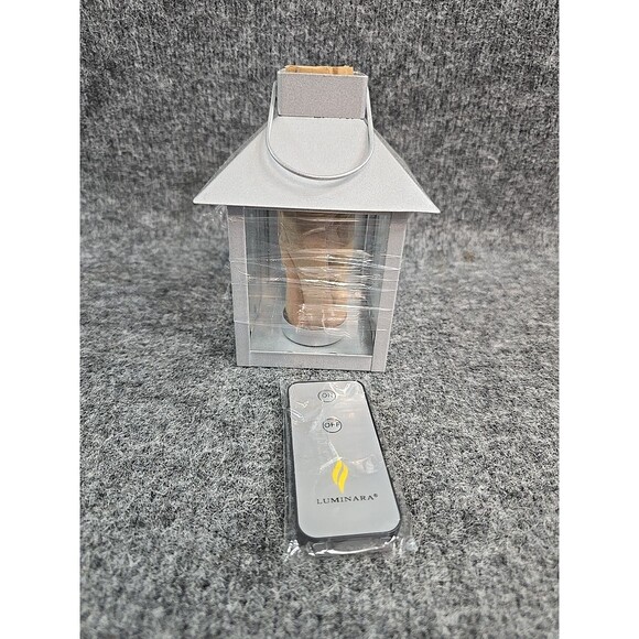 Luminara Gray Mini Lantern With Remote & Flameless Candle - Picture 1 of 7